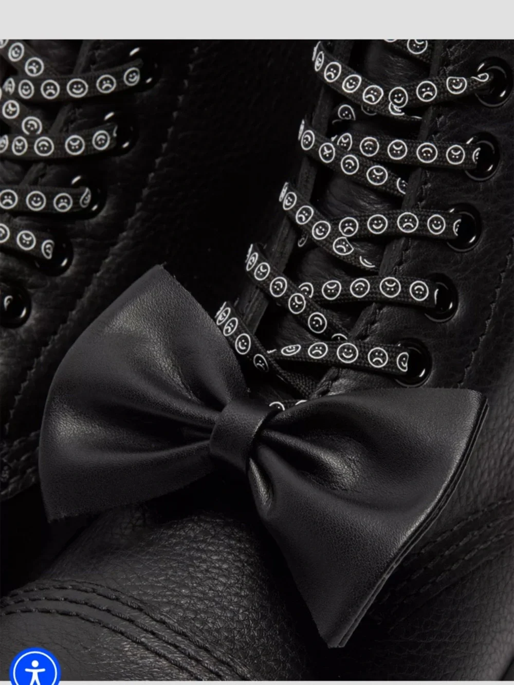 Rare! Dr. Martens + Lazy Oaf Sinclair Black Leather Platform Boots - Picture 8 of 9